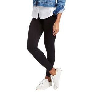 SPANX look at me now seamless leggings M very black tights shaping basic